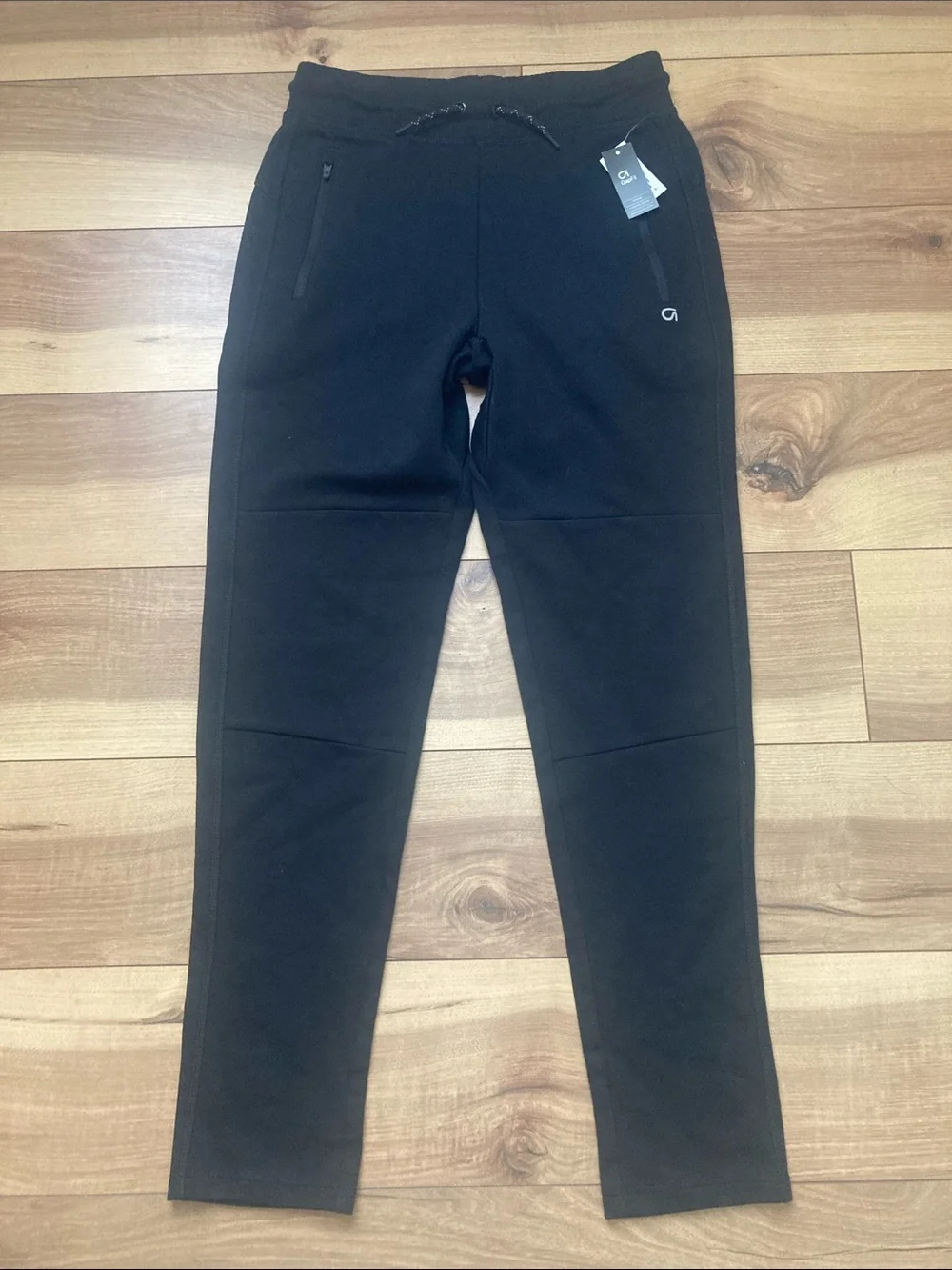 NWT Boys Black Reinforced Knee Moto Joggers